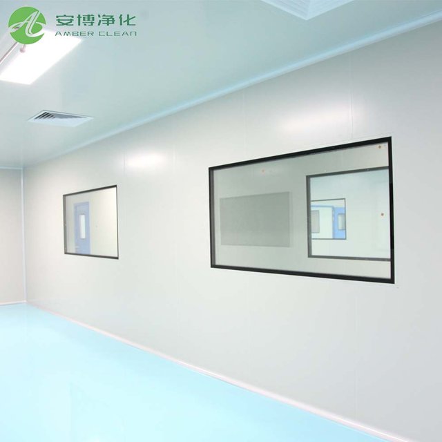 Panneau de visualisation en verre de salle blanche à double couche pour laboratoire de biosédiction