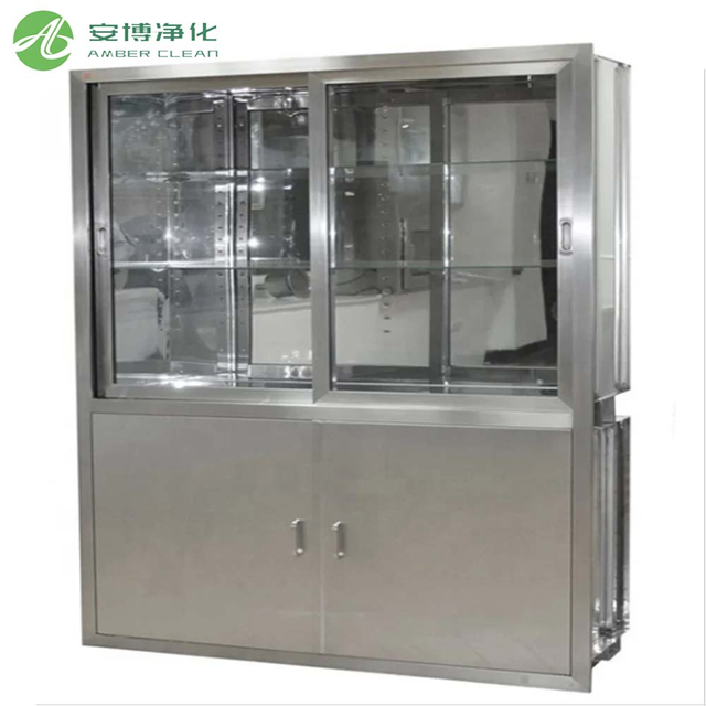 Porte de verre Sus304 Armoire médicale en acier inoxydable pour industrie de la salle blanche / laboratoire