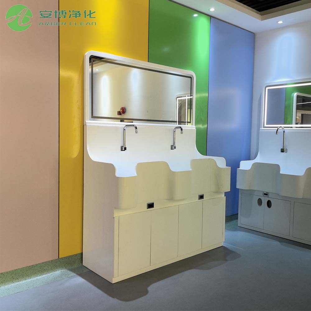 Évier de lavage à la main de la surface solide de Corian pour le laboratoire