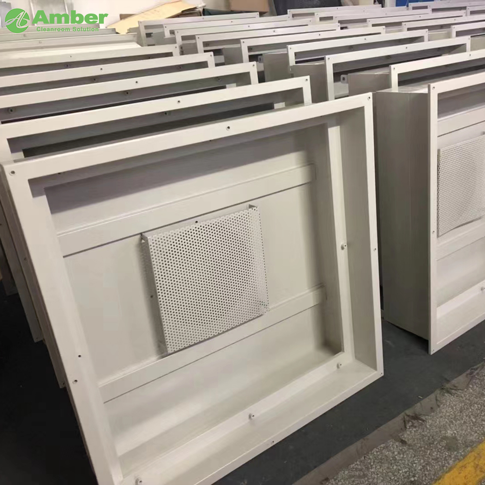 Amber Zero Leakage U15 Filtre Liquid Seal HEPA Box pour GMP Clean Room