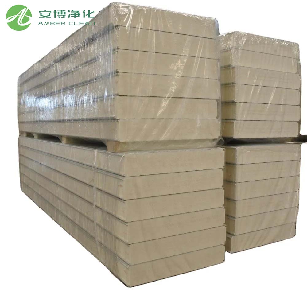 Classe A Fireproofing Flame Indorant Sandwich PU Panneau pour le rangement à froid