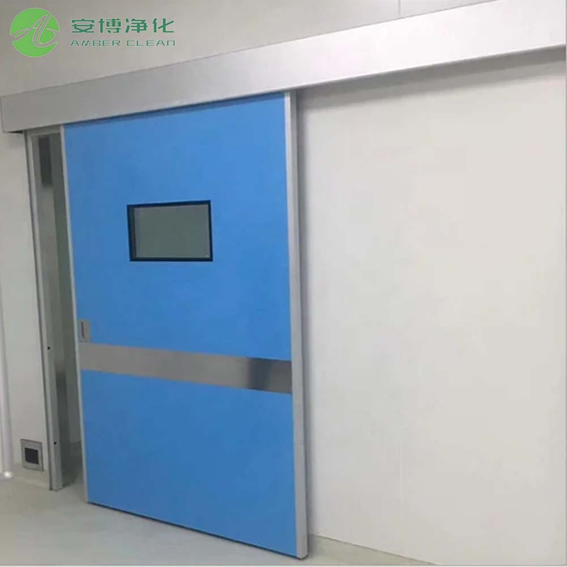 Isolation sonore Ignifuge étanche à la salle blanche automatique Porte avec fenêtre de porte