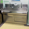 Capteur à pied à double machine à sous en acier inoxydable pour les puits médicaux pour salle blanche